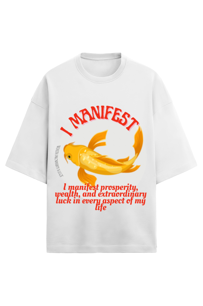 Gold Koi  fish Unisex Oversized Terry Tshirt