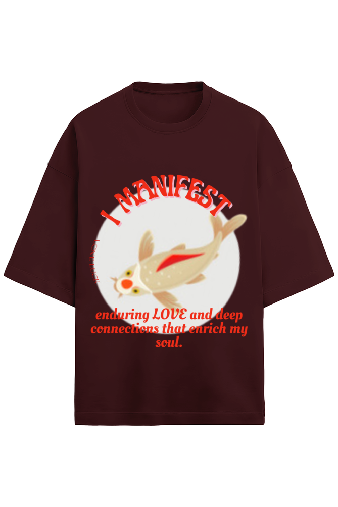 Lipstick Koi Fish -Unisex Oversized  terry Tshirt