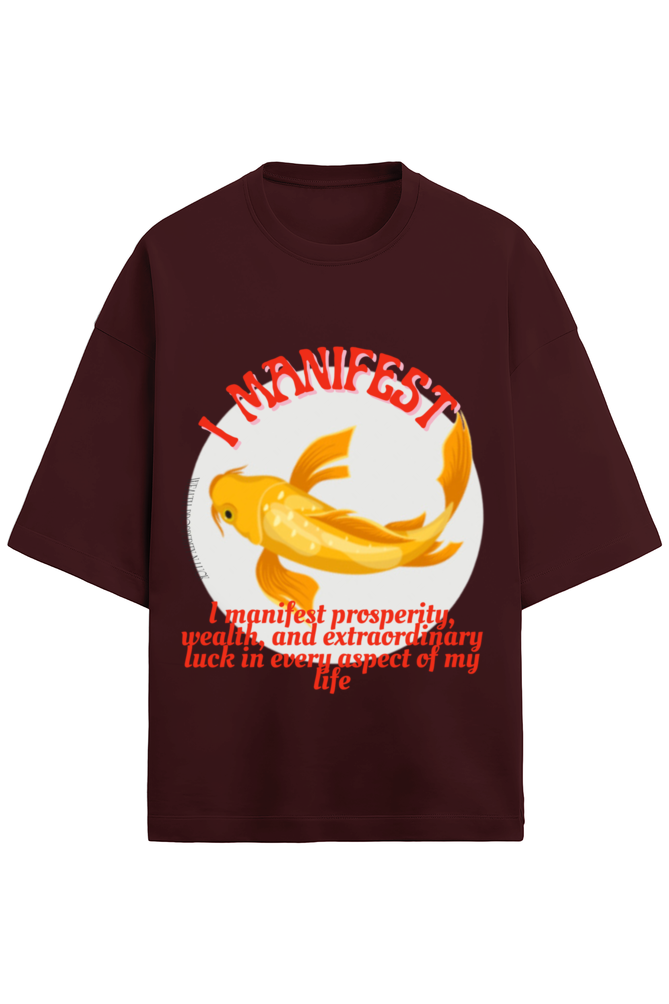 Gold Koi  fish Unisex Oversized Terry Tshirt