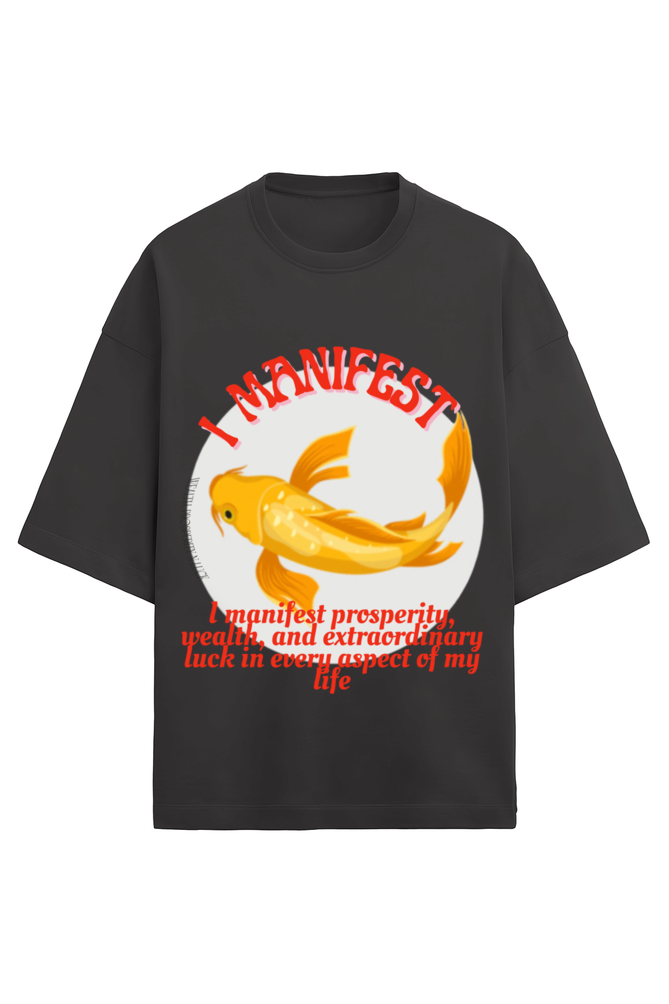 Gold Koi  fish Unisex Oversized Terry Tshirt