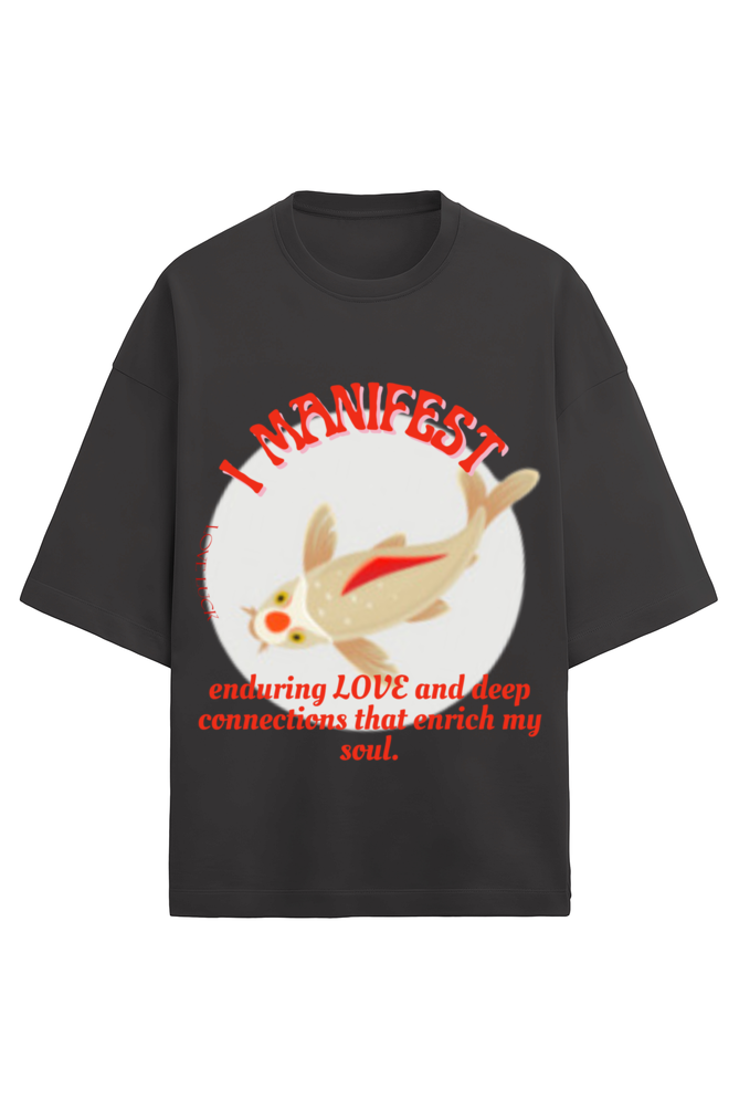 Lipstick Koi Fish -Unisex Oversized  terry Tshirt