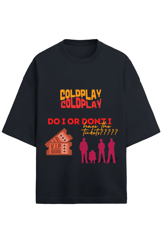 Oversized Terry t-shirt- Coldplay