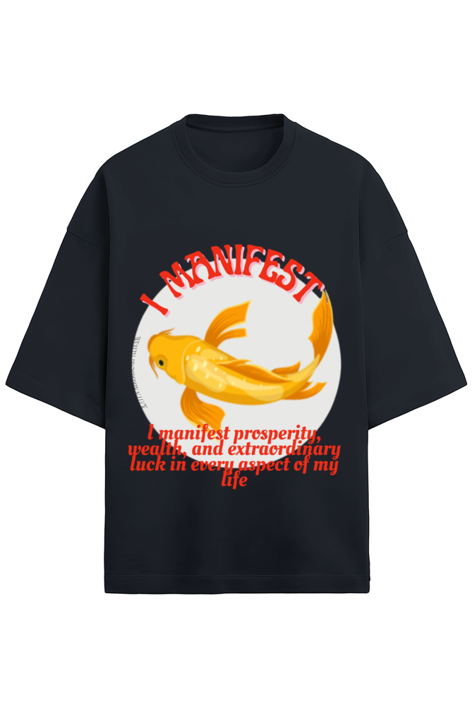 Gold Koi  fish Unisex Oversized Terry Tshirt