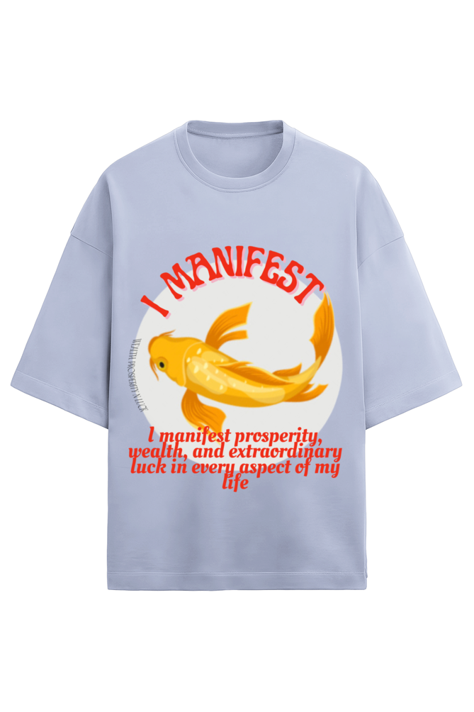 Gold Koi  fish Unisex Oversized Terry Tshirt