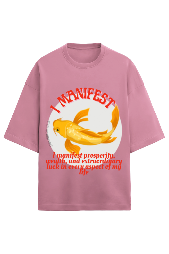 Gold Koi  fish Unisex Oversized Terry Tshirt