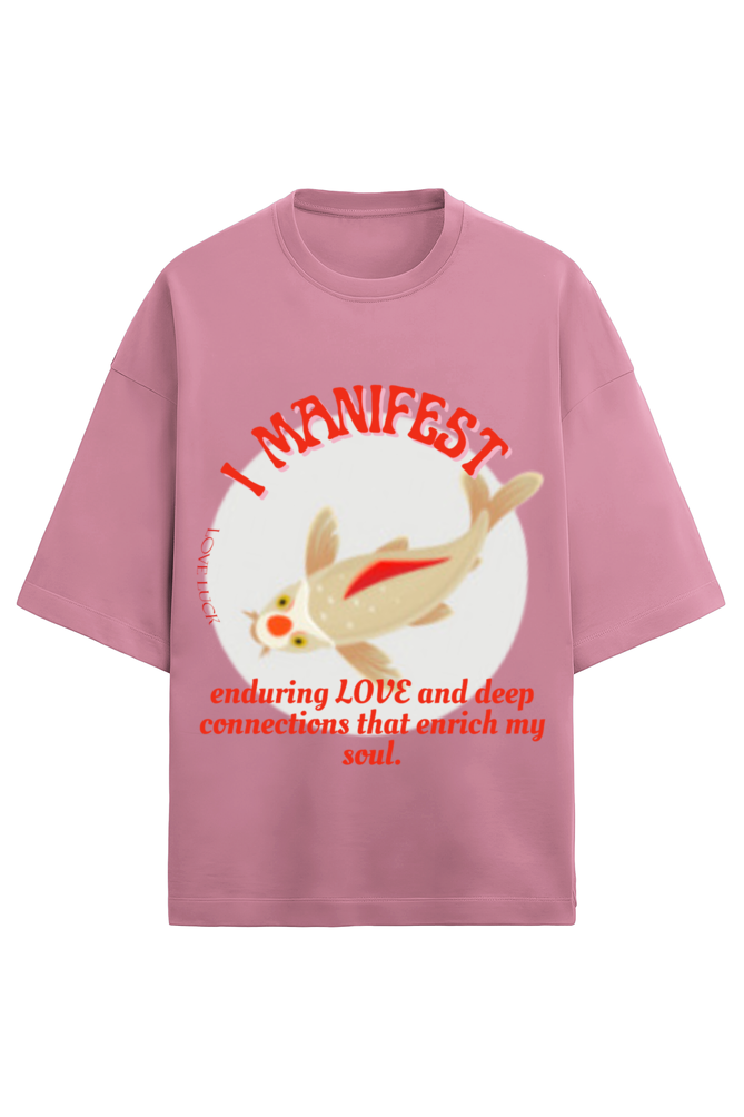 Lipstick Koi Fish -Unisex Oversized  terry Tshirt