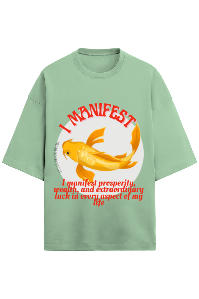 Gold Koi  fish Unisex Oversized Terry Tshirt