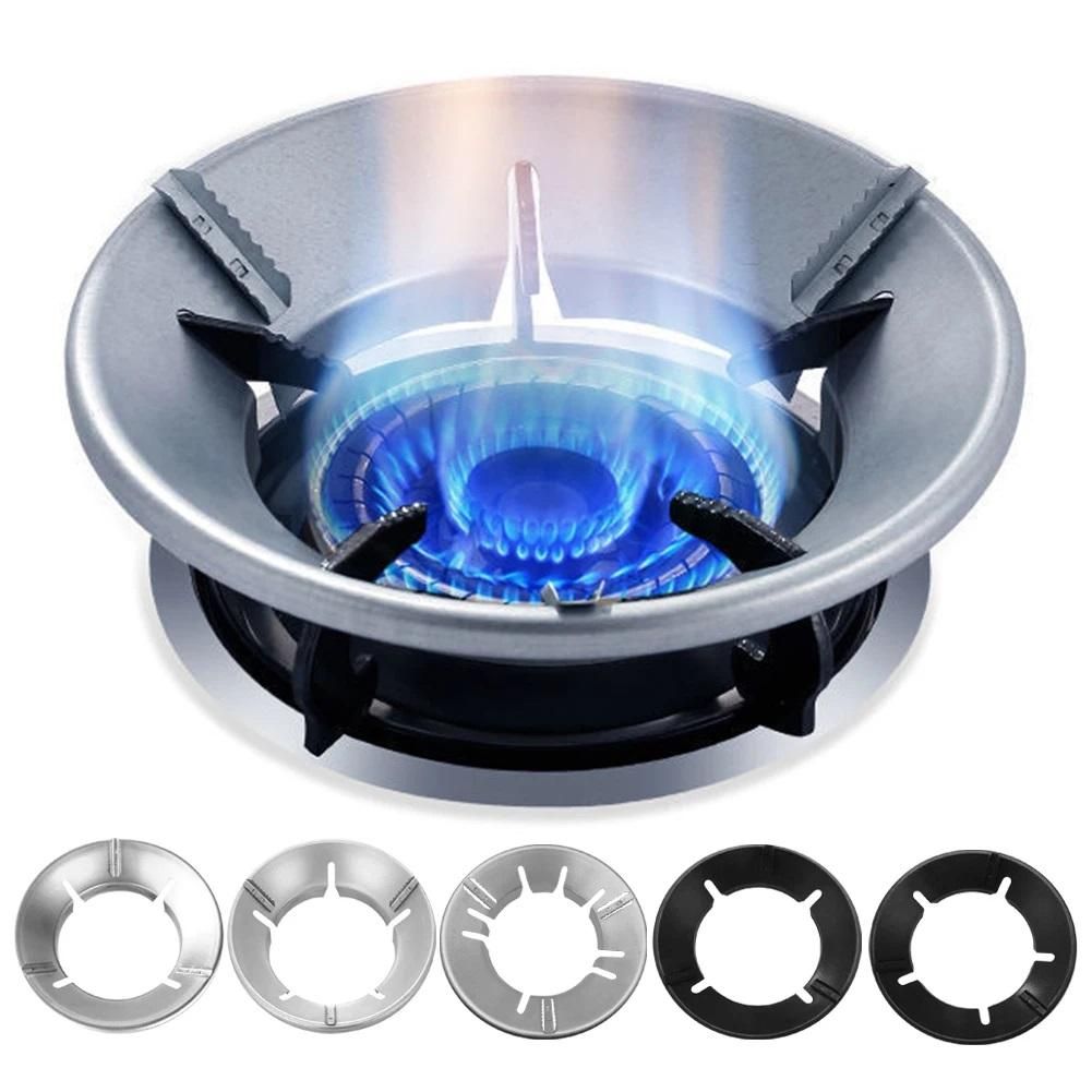 Windproof Gas Stove Cover Disks – Energy-Saving Fire Reflection Shield (Pack of 2))